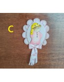 Fiocco nascita piccolo in legno